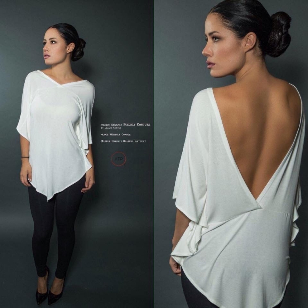 Local Designer, L/XL Bikini Coverup, Swim Cover, Reversible Top, Deep V-Neck